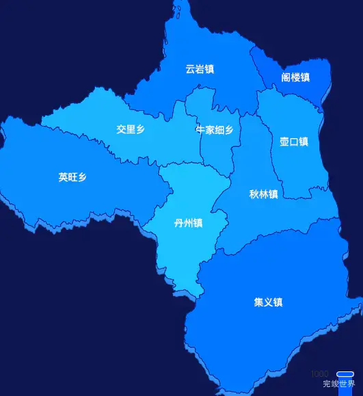 echarts延安市宜川县geoJson地图 visualMap控制地图颜色