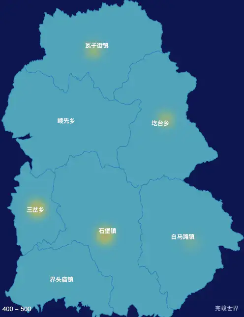 echarts延安市黄龙县geoJson地图热力图