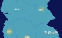 echarts延安市黄龙县geoJson地图热力图代码演示