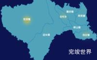 echarts延安市黄陵县geoJson地图热力图效果实例