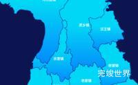 echarts汉中市汉台区geoJson地图局部颜色渐变效果实例