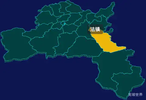 threejs汉中市南郑区geoJson地图3d地图鼠标移入显示标签并高亮