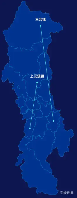 echarts汉中市城固县geoJson地图自定义引导线