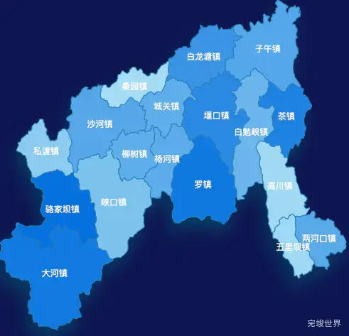 echarts汉中市西乡县geoJson地图 tooltip轮播