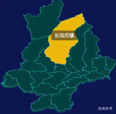 threejs汉中市勉县geoJson地图3d地图鼠标移入显示标签并高亮