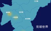 echarts汉中市留坝县geoJson地图热力图效果