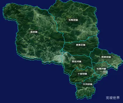 threejs汉中市佛坪县geoJson地图3d地图自定义贴图加CSS3D标签