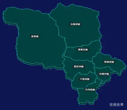 threejs汉中市佛坪县geoJson地图3d地图CSS3D标签