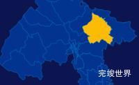 echarts榆林市榆阳区geoJson地图区域闪烁效果