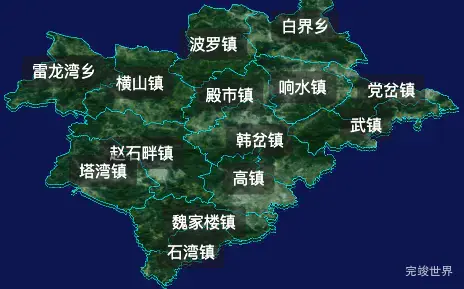 threejs榆林市横山区geoJson地图3d地图css2d标签