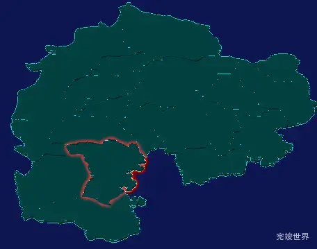 threejs榆林市定边县geoJson地图3d地图红色描边闪烁警报