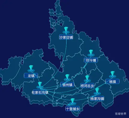 echarts榆林市米脂县geoJson地图自定义label样式