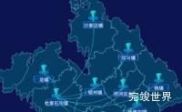 echarts榆林市米脂县geoJson地图自定义label样式实例