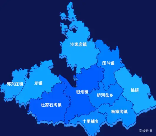 echarts榆林市米脂县geoJson地图 visualMap控制地图颜色