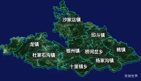 threejs榆林市米脂县geoJson地图3d地图自定义贴图加CSS2D标签