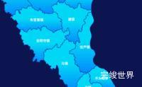 echarts榆林市佳县geoJson地图局部颜色渐变实例