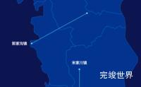 echarts榆林市吴堡县geoJson地图自定义引导线实例代码