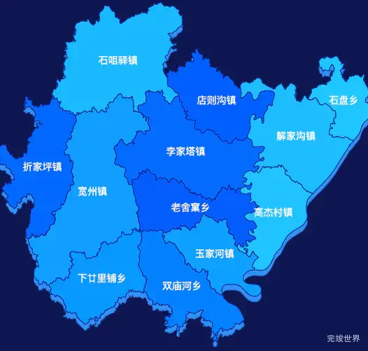 echarts榆林市清涧县geoJson地图 visualMap控制地图颜色