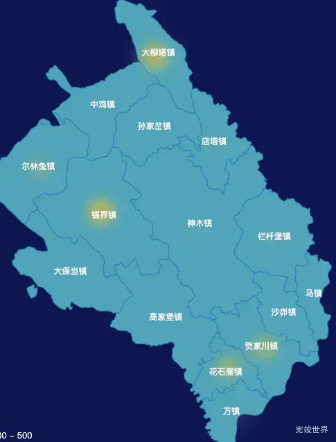 echarts榆林市神木市geoJson地图热力图