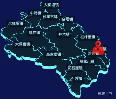 echarts榆林市神木市geoJson地图3d地图自定义图标