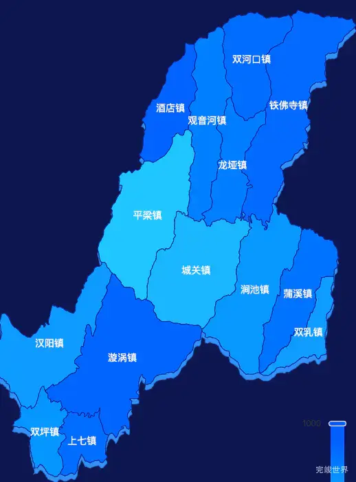 echarts安康市汉阴县geoJson地图 visualMap控制地图颜色