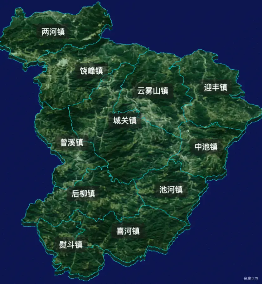 threejs安康市石泉县geoJson地图3d地图