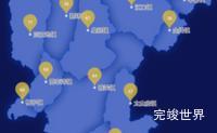 echarts安康市宁陕县geoJson地图水滴状气泡图实例代码