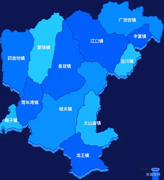 echarts安康市宁陕县geoJson地图 visualMap控制地图颜色