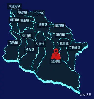 echarts安康市岚皋县geoJson地图3d地图自定义图标