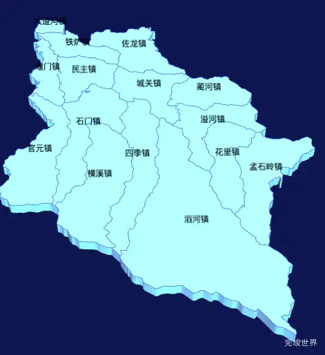 echarts安康市岚皋县geoJson地图3d地图