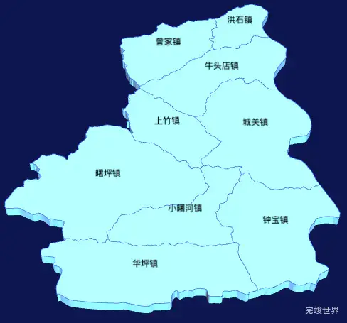 echarts安康市镇坪县geoJson地图3d地图