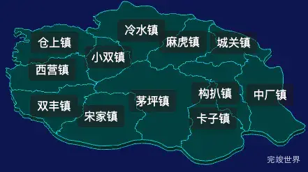 threejs安康市白河县geoJson地图3d地图css2d标签