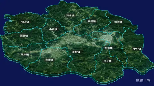 threejs安康市白河县geoJson地图3d地图CSS3D标签