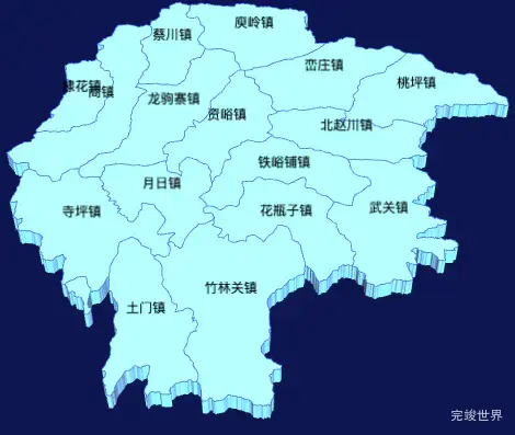 echarts商洛市丹凤县geoJson地图3d地图