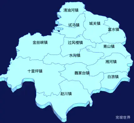 echarts商洛市商南县geoJson地图3d地图