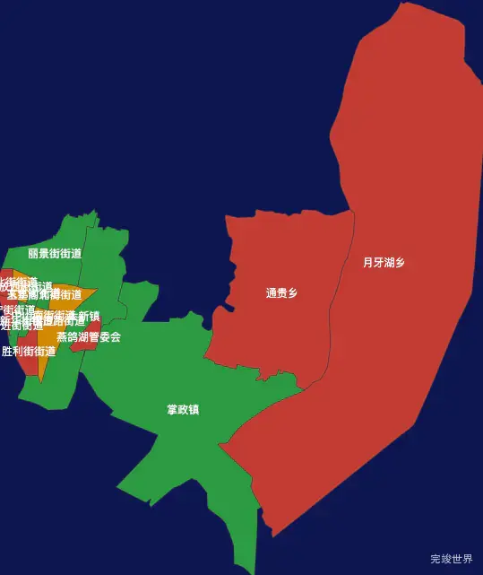 echarts银川市兴庆区geoJson地图定义颜色