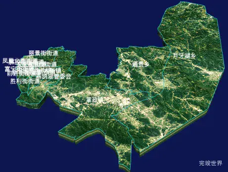 echarts银川市兴庆区geoJson地图3d地图自定义贴图-绿色地面