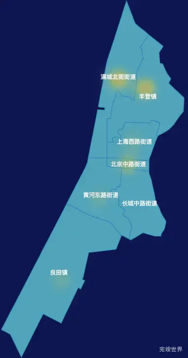 echarts银川市金凤区geoJson地图热力图