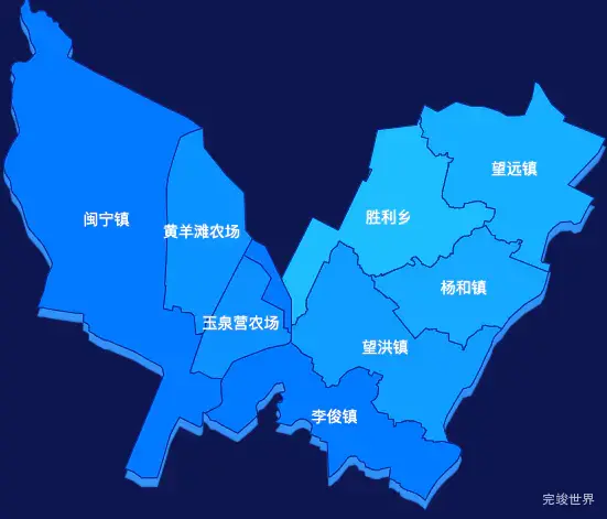 echarts银川市永宁县geoJson地图 visualMap控制地图颜色