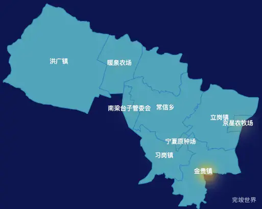 echarts银川市贺兰县geoJson地图热力图