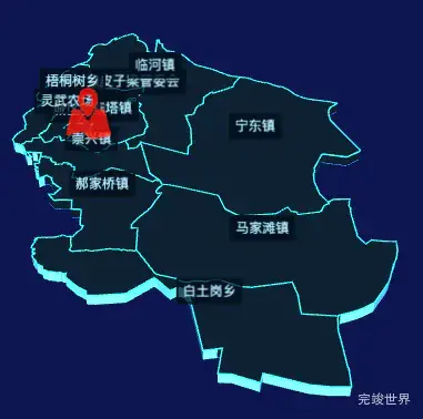 echarts银川市灵武市geoJson地图3d地图自定义图标