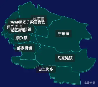 threejs银川市灵武市geoJson地图3d地图css2d标签