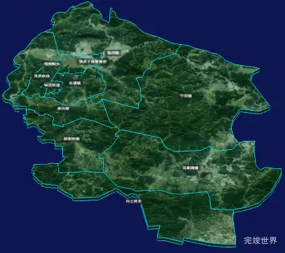 threejs银川市灵武市geoJson地图3d地图CSS3D标签