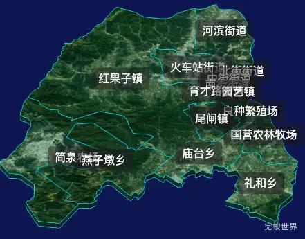 threejs石嘴山市惠农区geoJson地图3d地图自定义贴图加CSS2D标签