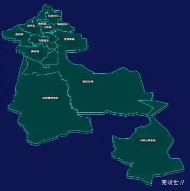 threejs吴忠市利通区geoJson地图3d地图CSS3D标签