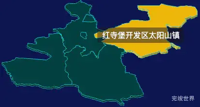 threejs吴忠市红寺堡区geoJson地图3d地图鼠标移入显示标签并高亮