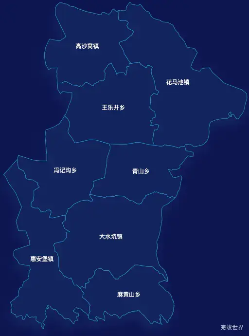 echarts吴忠市盐池县geoJson地图地图下钻展示