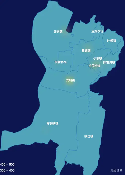 echarts吴忠市青铜峡市geoJson地图热力图