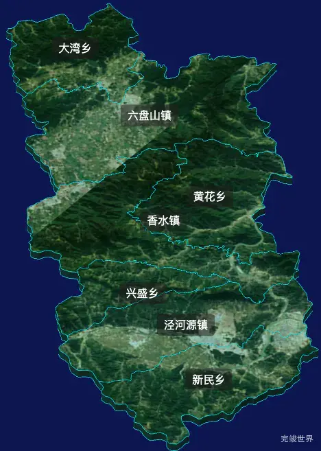 threejs固原市泾源县geoJson地图3d地图