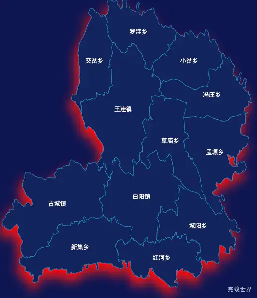 echarts固原市彭阳县geoJson地图阴影